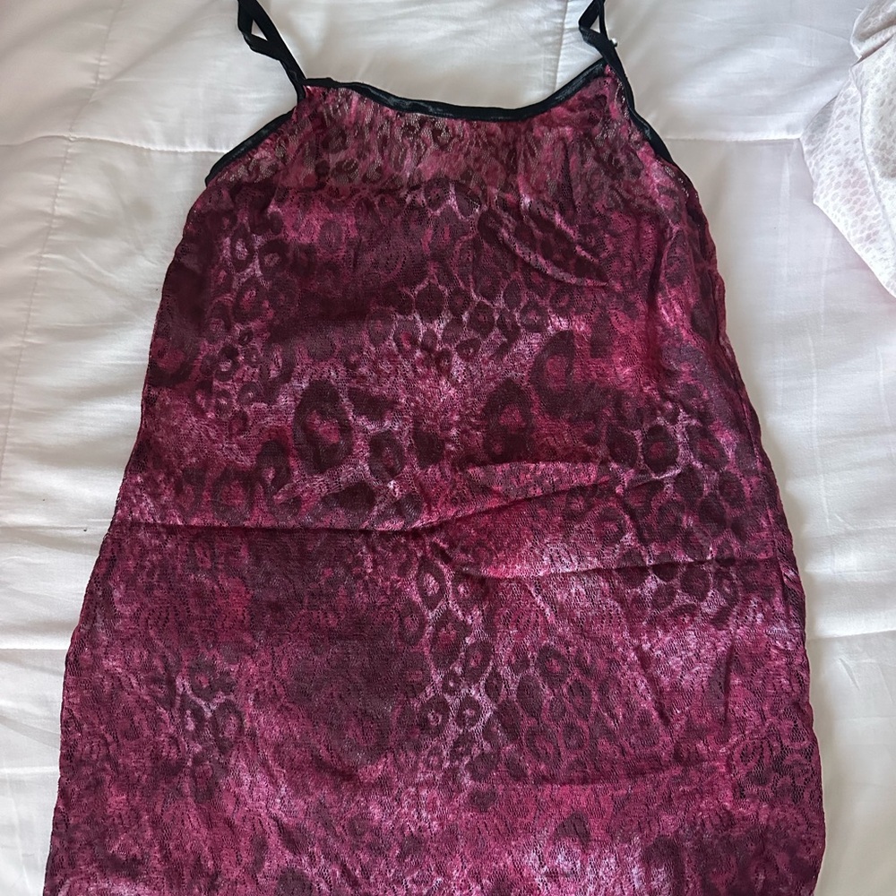 wet seal pink leopard print no tag but can fit s/m